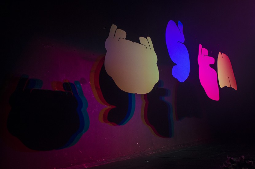 Exposure-red,blue,green | screen printing | RGB lighting